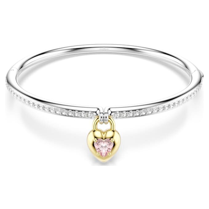 Idyllia-armband met gemengde slijpvormen, hart, roze, gemengde metaalafwerking Idyllia-armband met gemengde slijpvormen, hart, roze, gemengde metaalafwerking
