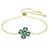 Idyllia-armband met gemengde slijpvormen, klavertje, groen, verguld Idyllia-armband met gemengde slijpvormen, klavertje, groen, verguld