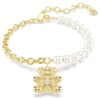 Idyllia-armband met kristallen parel, ronde slijpvorm, teddybeer, goudkleurig, verguld Idyllia-armband met kristallen parel, ronde slijpvorm, teddybeer, goudkleurig, verguld