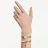Idyllia-armband met kristallen parels, wit, verguld Idyllia-armband met kristallen parels, wit, verguld