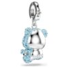 Idyllia-bedel met gemengde slijpvormen, teddybeer, blauw, gerhodineerd