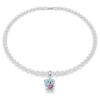 Idyllia-bedel met gemengde slijpvormen, teddybeer, blauw, gerhodineerd