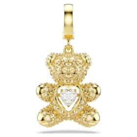 Idyllia-bedel met gemengde slijpvormen, teddybeer, goudkleurig, verguld