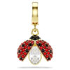 Idyllia-bedeltje met gemengde slijpvormen, lieveheersbeestje, rood, verguld Idyllia-bedeltje met gemengde slijpvormen, lieveheersbeestje, rood, verguld