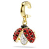 Idyllia-bedeltje met gemengde slijpvormen, lieveheersbeestje, rood, verguld Idyllia-bedeltje met gemengde slijpvormen, lieveheersbeestje, rood, verguld
