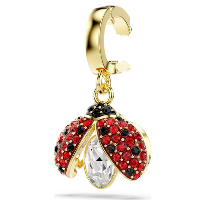 Idyllia-bedeltje met gemengde slijpvormen, lieveheersbeestje, rood, verguld Idyllia-bedeltje met gemengde slijpvormen, lieveheersbeestje, rood, verguld