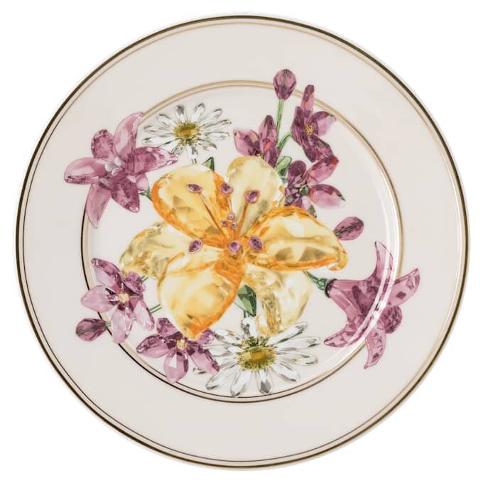 Idyllia broodbord van porselein, kristalprintmotief, boeket, veelkleurig Idyllia broodbord van porselein, kristalprintmotief, boeket, veelkleurig