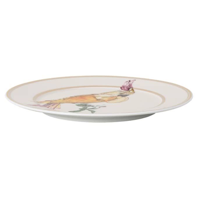 Idyllia broodbord van porselein, kristalprintmotief, kaketoe, veelkleurig Idyllia broodbord van porselein, kristalprintmotief, kaketoe, veelkleurig