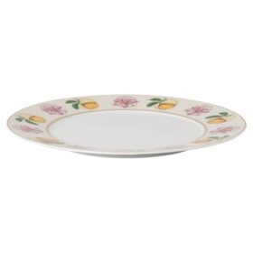 Idyllia-dinerbord van porselein, kristalprintmotief, Lily Citron, veelkleurig