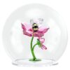 Idyllia glazen bol met bij en bloemen