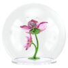 Idyllia glazen bol met bij en bloemen