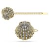 Idyllia-haarspeldset (2), schelp, wit, gemengde metalen afwerking Idyllia-haarspeldset (2), schelp, wit, gemengde metalen afwerking