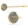 Idyllia-haarspeldset (2), schelp, wit, gemengde metalen afwerking Idyllia-haarspeldset (2), schelp, wit, gemengde metalen afwerking