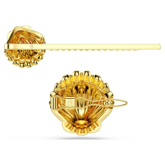 Idyllia-haarspeldset (2), schelp, wit, gemengde metalen afwerking Idyllia-haarspeldset (2), schelp, wit, gemengde metalen afwerking