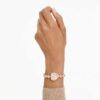 Idyllia Heart-horloge met kristallen armband, roze, goudkleurige afwerking