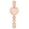 Idyllia Heart-horloge met kristallen armband, roze, goudkleurige afwerking