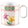 Idyllia koffiekopje met schoteltje, porselein, kristalprintmotief, bloemen, veelkleurig