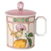 Idyllia-mok van porselein, kristalprintmotief, vliegenvanger, roze Idyllia-mok van porselein, kristalprintmotief, vliegenvanger, roze