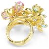 Idyllia-ring met gemengde slijpvormen, bloem, veelkleurig, verguld Idyllia-ring met gemengde slijpvormen, bloem, veelkleurig, verguld