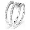 Idyllia-ring met motief, gemengde slijpvormen, pijl, wit, gerhodineerd Idyllia-ring met motief, gemengde slijpvormen, pijl, wit, gerhodineerd