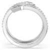 Idyllia-ring met motief, gemengde slijpvormen, pijl, wit, gerhodineerd Idyllia-ring met motief, gemengde slijpvormen, pijl, wit, gerhodineerd