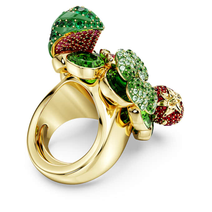 Idyllia-ring met motief, veelkleurig, verguld Idyllia-ring met motief, veelkleurig, verguld