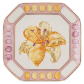 Idyllia Vide Poche Porselein, Kristalprintmotief, Bloem, Roze