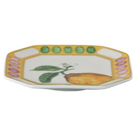 Idyllia Vide Poche Porselein, Kristalprintmotief, Citroen, Geel