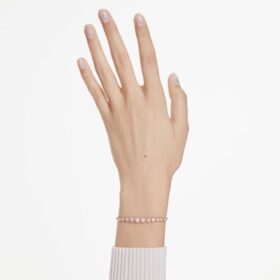 Imber-armband met gemengde ronde slijpvormen, roze, roségoudkleurig verguld Imber-armband met gemengde ronde slijpvormen, roze, roségoudkleurig verguld