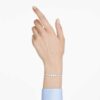 Imber-armband met gemengde ronde slijpvormen, wit, gerhodineerd