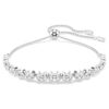 Imber-armband met gemengde ronde slijpvormen, wit, gerhodineerd