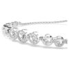 Imber-armband met gemengde ronde slijpvormen, wit, gerhodineerd