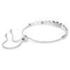 Imber-armband met gemengde ronde slijpvormen, wit, gerhodineerd