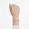 Imber-armband met gemengde slijpvormen, wit, verguld Imber-armband met gemengde slijpvormen, wit, verguld