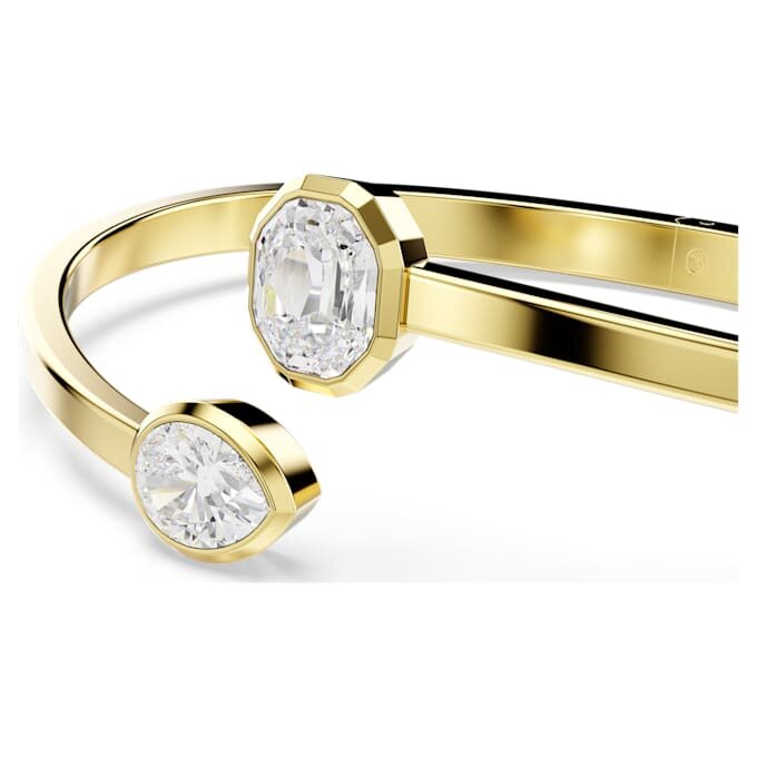 Imber-armband met gemengde slijpvormen, wit, verguld Imber-armband met gemengde slijpvormen, wit, verguld