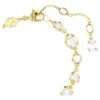 Imber-armband met gemengde slijpvormen, wit, verguld