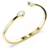 Imber-armband met gemengde slijpvormen, wit, verguld Imber-armband met gemengde slijpvormen, wit, verguld