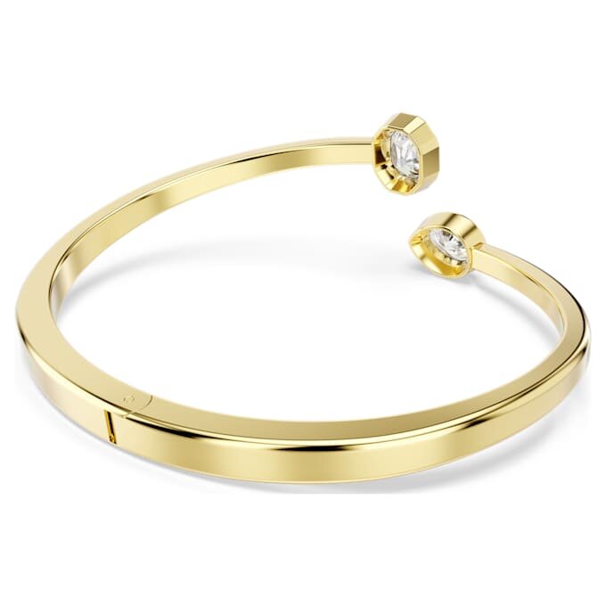 Imber-armband met gemengde slijpvormen, wit, verguld Imber-armband met gemengde slijpvormen, wit, verguld