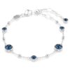 Imber-armband met ronde slijpvorm, blauw, gerhodineerd Imber-armband met ronde slijpvorm, blauw, gerhodineerd
