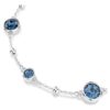 Imber-armband met ronde slijpvorm, blauw, gerhodineerd Imber-armband met ronde slijpvorm, blauw, gerhodineerd