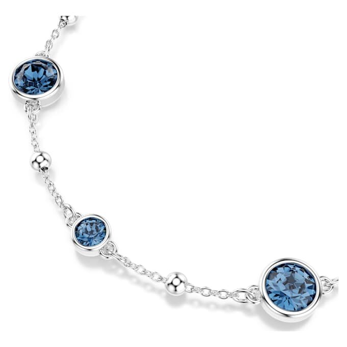 Imber-armband met ronde slijpvorm, blauw, gerhodineerd Imber-armband met ronde slijpvorm, blauw, gerhodineerd