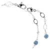 Imber-armband met ronde slijpvorm, blauw, gerhodineerd Imber-armband met ronde slijpvorm, blauw, gerhodineerd