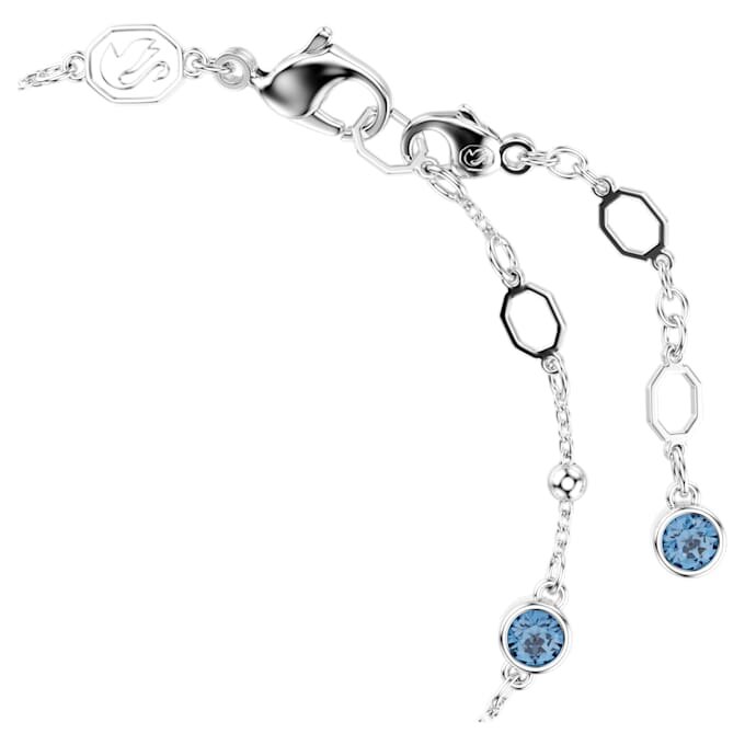 Imber-armband met ronde slijpvorm, blauw, gerhodineerd Imber-armband met ronde slijpvorm, blauw, gerhodineerd