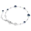 Imber-armband met ronde slijpvorm, blauw, gerhodineerd Imber-armband met ronde slijpvorm, blauw, gerhodineerd