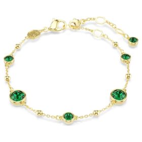 Imber-armband met ronde slijpvorm, groen, verguld Imber-armband met ronde slijpvorm, groen, verguld