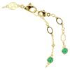 Imber-armband met ronde slijpvorm, groen, verguld