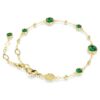 Imber-armband met ronde slijpvorm, groen, verguld