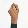 Imber-armband met ronde slijpvorm, groen, verguld