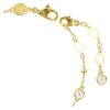 Imber-armband met ronde slijpvorm, verspreid patroon, wit, verguld