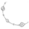 Imber-armband met ronde slijpvorm, wit, gerhodineerd Imber-armband met ronde slijpvorm, wit, gerhodineerd